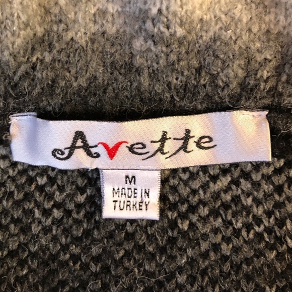 Ombre Mohair Blend AVETTE Jacket Faux Flap Pockets (M) - Picture 5 of 17